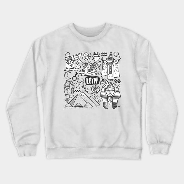 Egypt Crewneck Sweatshirt by Mako Design 